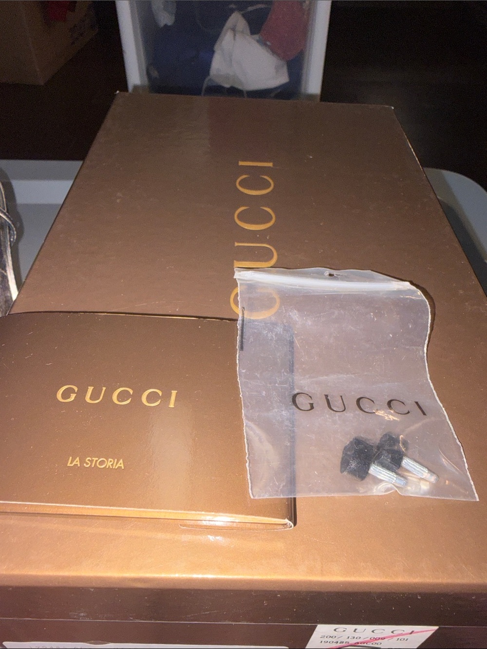 In Box Gucci Sand Pelle Cuoio Sasso Heels size 5.5 - Picture 5 of 6